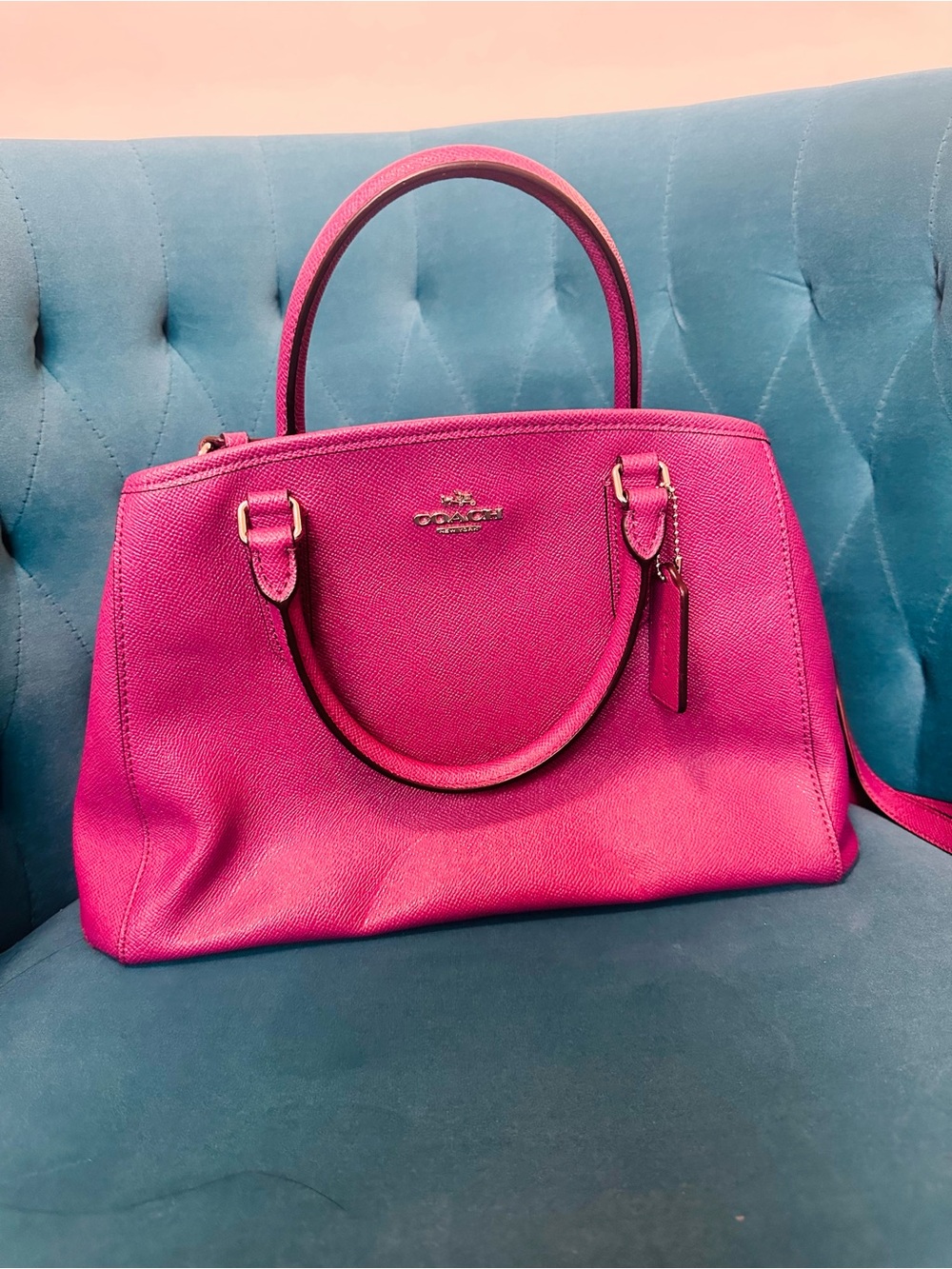 Authentic Coach C1780-F57527 Iris Small Margot Carryall Crossgrain Leather